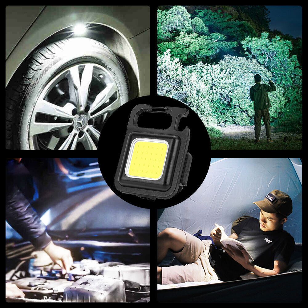 1PCS/Lot Best-selling Mini keychain Light Multi-functional Prtable Light USB Rechargeable Led Flashlight Outdoor Strong Magnetic Work Light Key Light