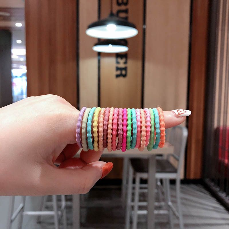 100PCS/Lot children's hair ties for babies hair-tying rubber bands colorful little hair bands girls' hair accessories