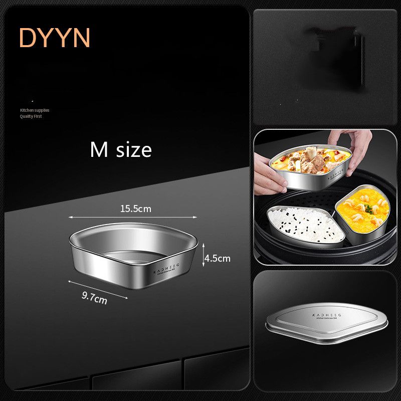 304 stainless steel sectioned fan-shaped steamer pan baby complementary food steamed egg box household rice cooker steaming rack Multifunctional Magic Pot
