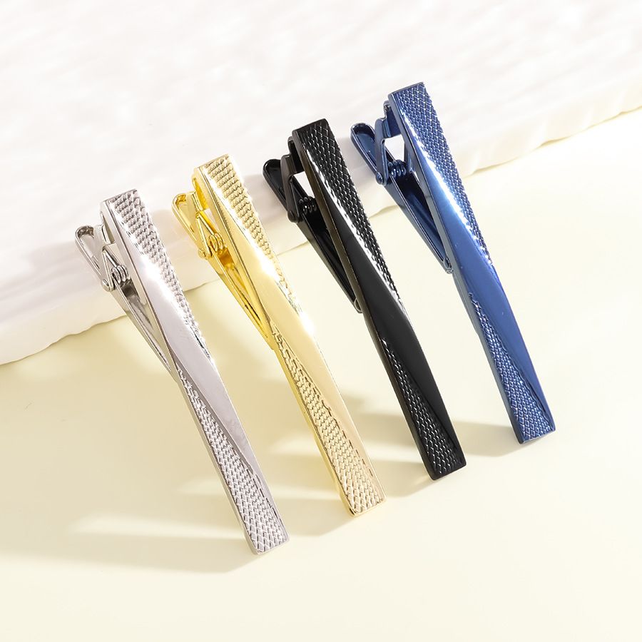 2PCS/Lot New men's tie clip European American Cross-border Business tie Clip Men's simple shirt clip