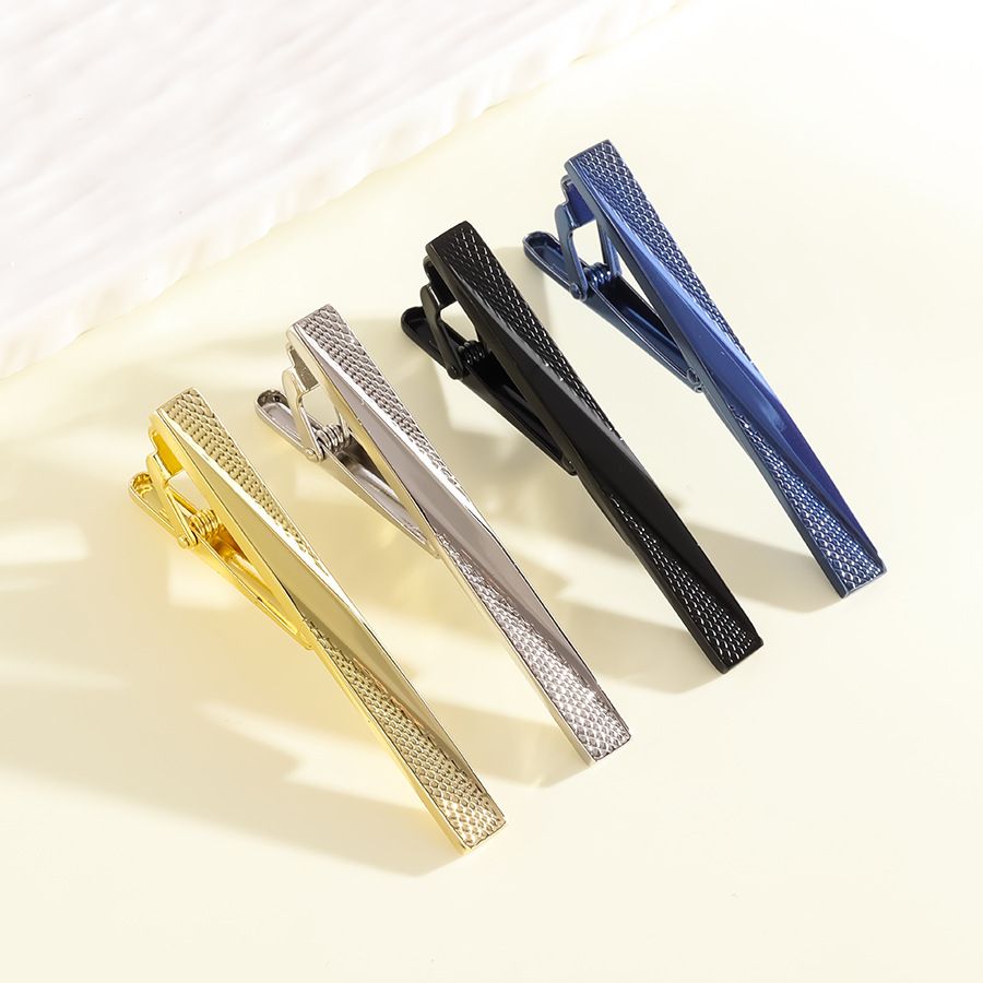 2PCS/Lot New men's tie clip European American Cross-border Business tie Clip Men's simple shirt clip