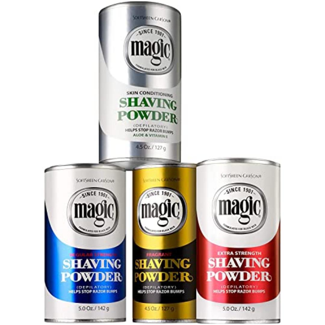 Magic Shaving Powder  depilatory product designed to provide a razorless shave prevent razor bumps Extra Strength fo