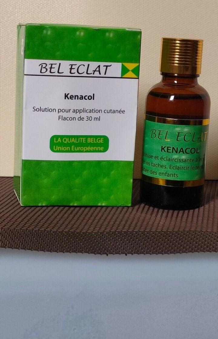 Bel Eclat Kenacol skin treatment oil Fades blemishes, dark spots, and sunspots green veins and stretch marks Lightens and harmonizes skin tone