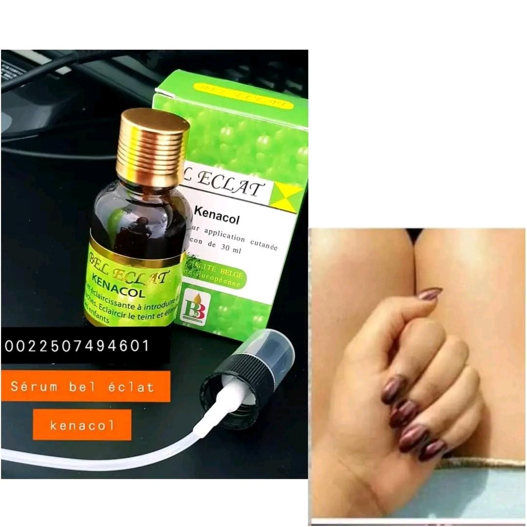 Bel Eclat Kenacol skin treatment oil Fades blemishes, dark spots, and sunspots green veins and stretch marks Lightens and harmonizes skin tone