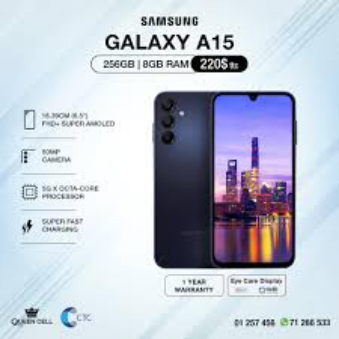 New Arrival Samsung Galaxy A15 256GB+8GB 50MP Triple Camera Mediatek Helio G99 6.5" 90Hz Display Android 14 25W 5000mAh Type-C Charge Smart Phones