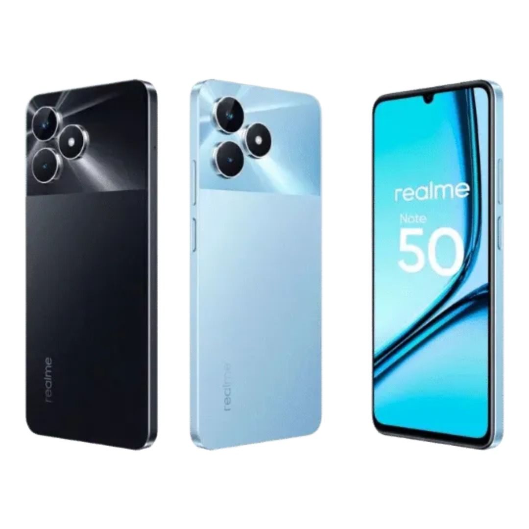 [ BRAND NEW ] Realme Note 50 6.74" 90Hz 128GB ROM + 4GB RAM Android 13  5000 mAh Unisoc Tiger T612 Type-C 3-Card Slot Side Fingerprint SMARTPHONES.