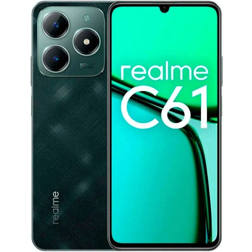 [ BRAND NEW ] Realme C61 128GB+6GB 90Hz 6.74'' 50MP 7.84mm Thickness 5000mAh IP54 Waterproof Android 14 Type-C Dual Sim Face and Fingerprint Unlock phone Smart Phones