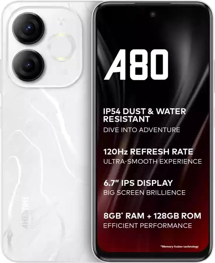 [BRAND NEW] Itel A80 128GB ROM  + 4GB RAM  6.7" 120Hz Screen 4G Network Dual SIM Phone 50MP Camera 5000mAh Battery Fingerprint and Face Unlock Android 14 Fashion Smart Phones