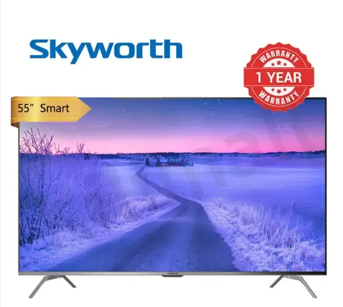 Skyworth 55 inch Ultra HD AI Frameless Smart TV Android 10.0 2020 Model 55G3A Televisions Black 55 inch