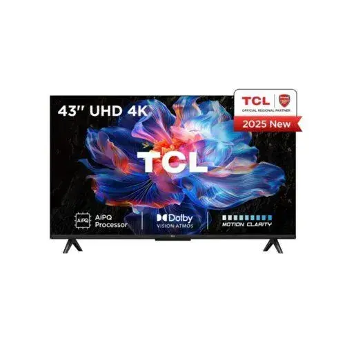 TCL 43 Inch Smart 4K Ultra HD HDR Google TV (2025) WITH Netflix Youtube Google Appstore Inbuilt WIFI Inbuilt Decoder DOLBY AUDIO HDR10