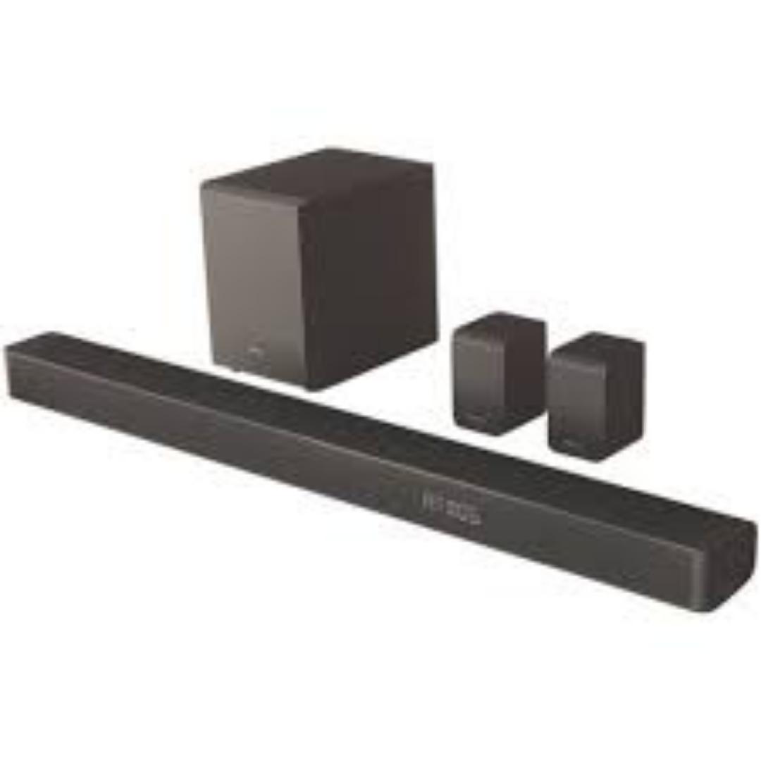 Hisense AX Series Soundbar AX5100Q, 5.1 Channel, 580W, 6.5”Wireless subwoofer included, Dolby Atmos and DTS:X, Sound bar for tv, Black