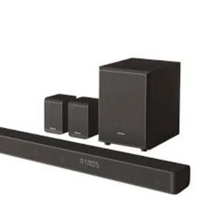 Hisense AX Series Soundbar AX5100Q, 5.1 Channel, 580W, 6.5”Wireless subwoofer included, Dolby Atmos and DTS:X, Sound bar for tv, Black
