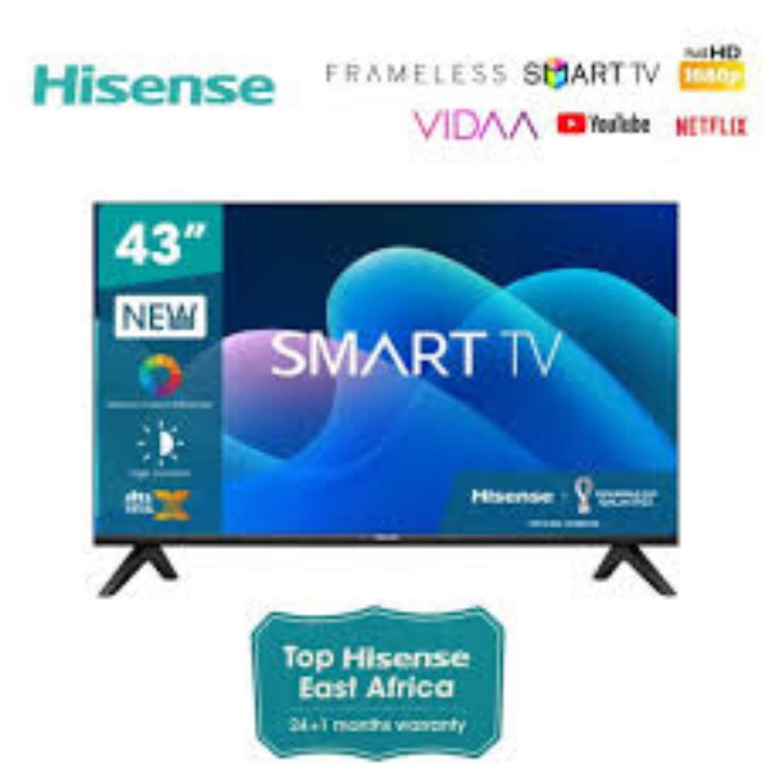 Hisense 43A4, 43" INCH FRAMELESS SMART TELEVISION, FULL HD RESOLUTION, A4 SERIES ,NETFLIX ,YOUTUBE TV,DTS, INBUILT DECODER, BUILT-IN WIFI,VIDAA OS