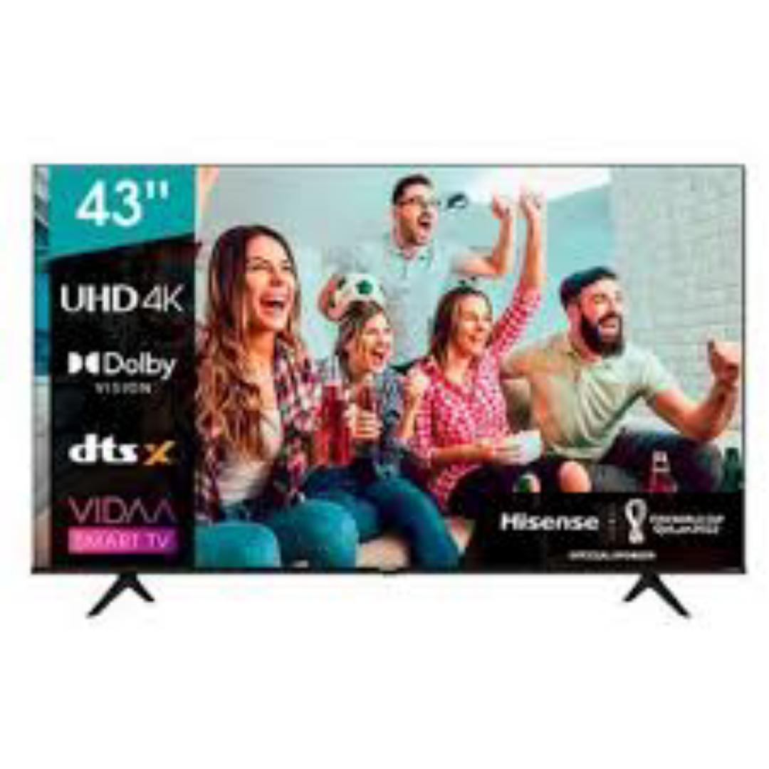 Hisense 43A6- 43" Inch FRAMELESS,VIDAA OS,DOBLY AUDIO, SMART TV,BLUETOOTH,4K ULTRA HD  TV,IN-BUILT WI-FI-2024 MODEL,NETFLIX,YOUTUBE