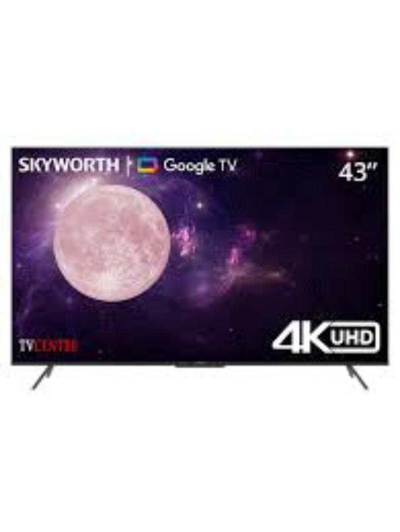 Skyworth 43' inch 4k  Frameless Smart GOOGLE TV  Android Bluetooth Enabled Netflix Youtube I-cast Prime Video Google Play Assistant Television CHROME CAST  In built Wi-FI & OK GOOGLE.
