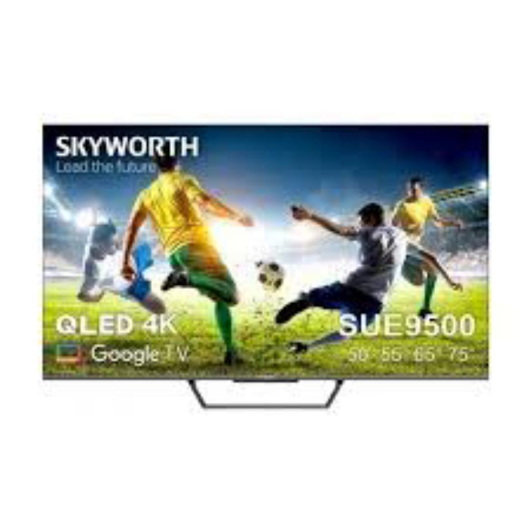 Skyworth 65" Inch 65Q6500G 4K UHD QLED Smart Google Android TV, Netflix, Prime Video, Youtube Television + Tv guard and Wall bracket -1 Year Warranty
