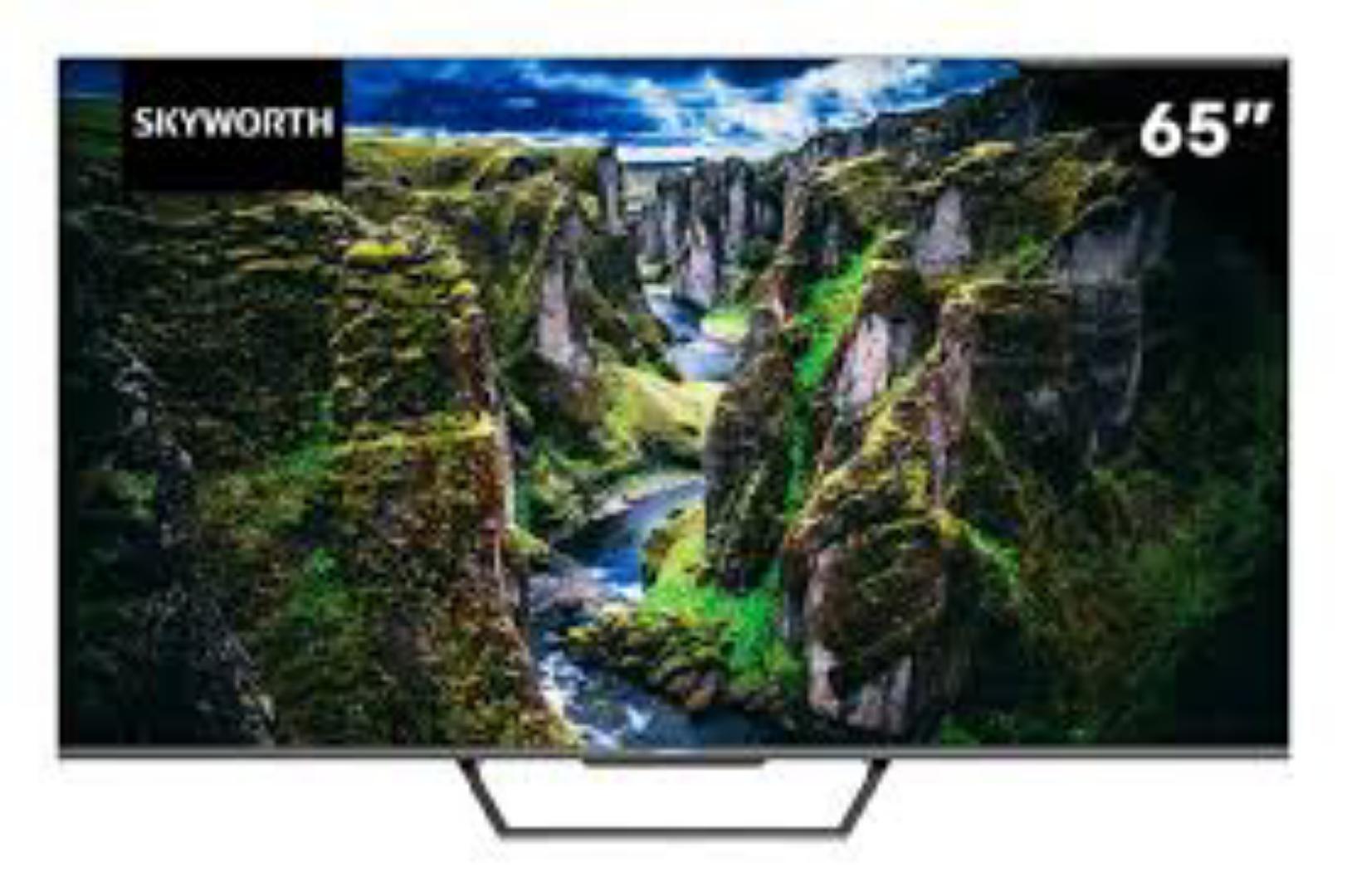 Skyworth 65" Inch 65Q6500G 4K UHD QLED Smart Google Android TV, Netflix, Prime Video, Youtube Television + Tv guard and Wall bracket -1 Year Warranty