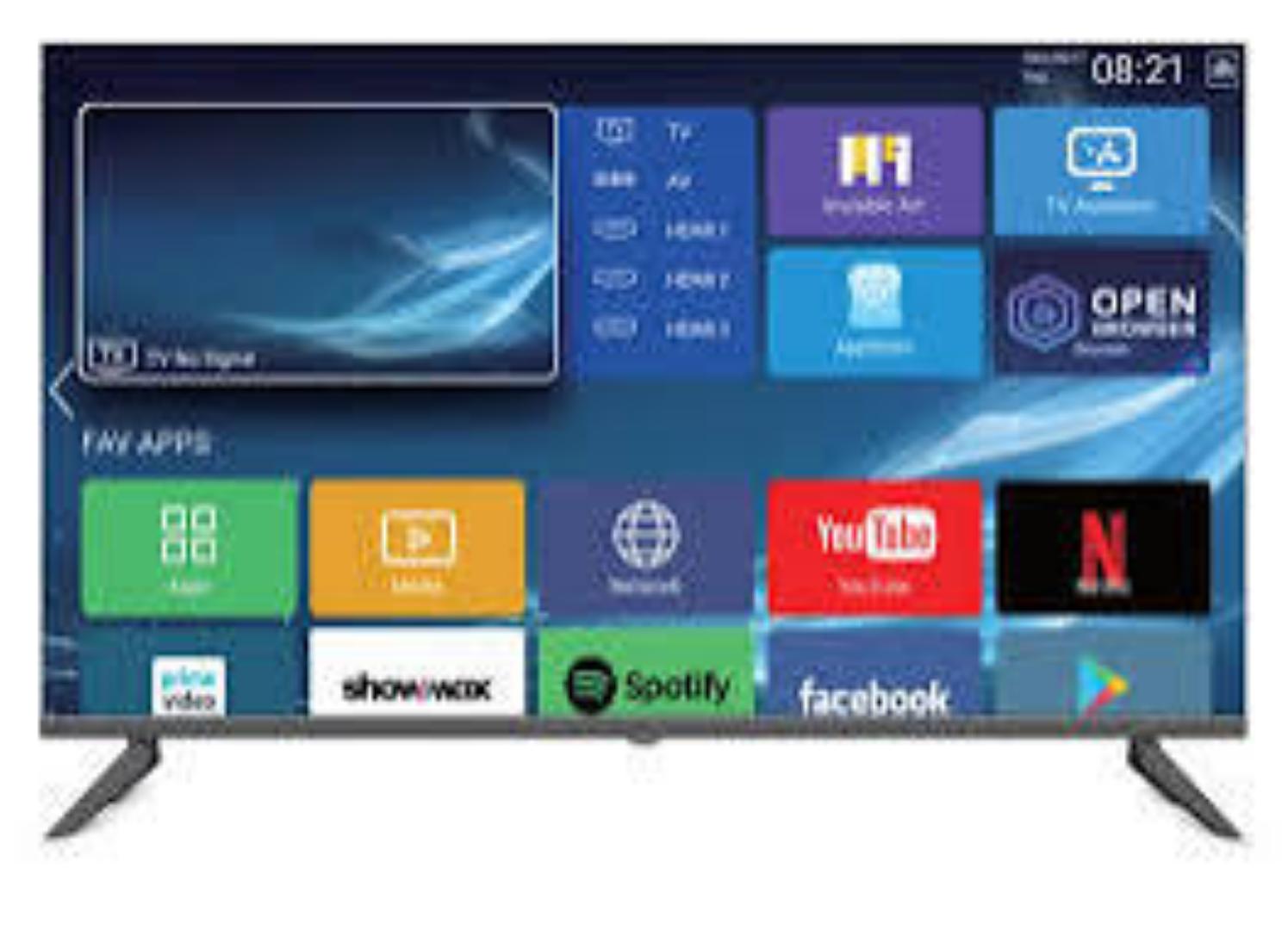 VISION PLUS  32" INCH VP8832SW FRAMELESS HD SMART TV BLUETOOTH, APP STORE ,NETFLIX,YOUTUBE INBUILT DECODER  DVBT2/S2 SCREEN SHARE + FREE TV GUARD AND WALL MOUNT-1 YEAR WARRANTY