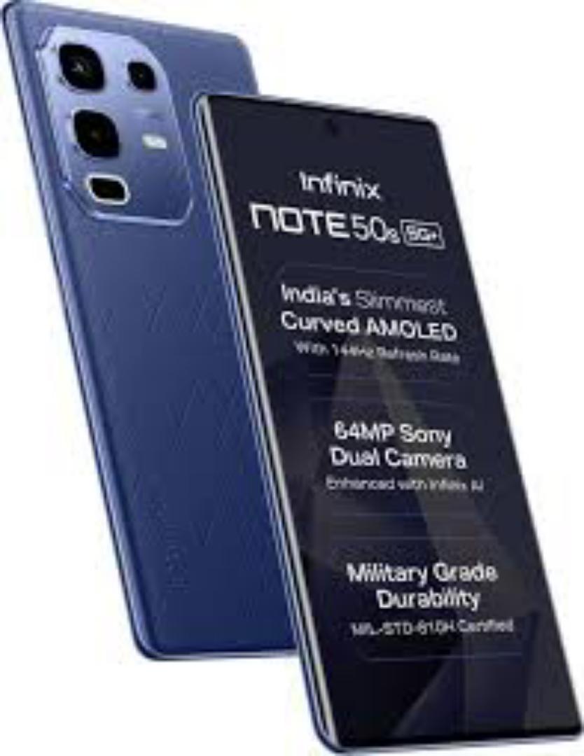 Infinix Note 50S 5G Network 256GB+16GB (8+8)GB RAM 6.78" 144Hz Screen Dual SIM Phone 63MP Camera 5500mAh Battery 45W charging Android 15 MediaTek Dimensity 7300 Ultimate Smart AI Phones