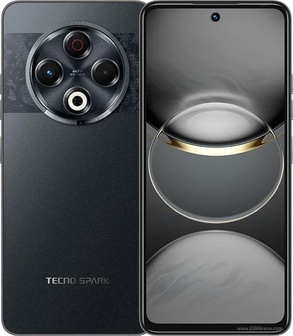 TECNO SPARK 30 128GB +8GB 6.78" SONY IMX682 64MP Camera MTK Helio G91 IP64 Waterproof 5000mAh Smart Phones 4G-Dual SIM Side Fingerprint phone