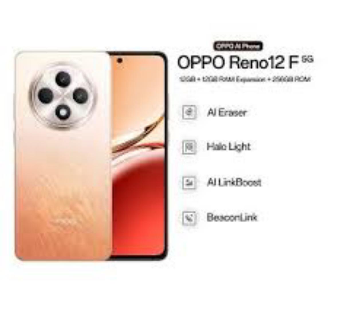 Brand New OPPO Reno12 F 5G 12GB RAM+256GB ROM 6.7" 120Hz 3D AMOLED 50MP 80W 5000mAh Android 14 Dual SIM Fingerprint RENO 12F Smart Phones