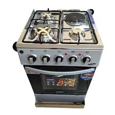 Ecomax Cooker 50x55cm 3 Gas Burners + 1 Hotplate Cooker and spacious oven with 1 YR WRTY