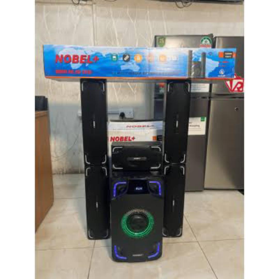 Nobel- NB2080 5.1 channel TALL BOY SPEAKERS-BT HOMETHEARE-55000W PMPO Surround Sound 🎶 | Deep Bass 💥 | Bluetooth/USB/SD/FM 📡 | Remote Control 🎛️ | Premium Home Theatre Experience