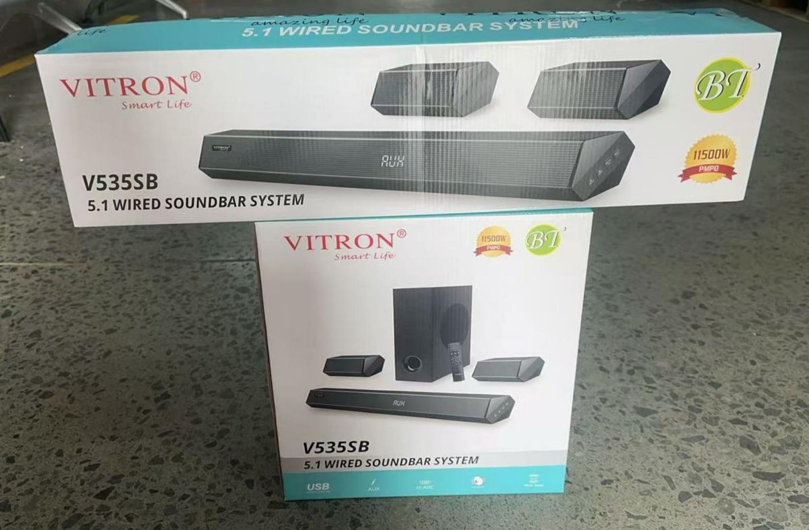Vitron V535SB 11500watts PMPO 5.1 wired soundbar system high quality Sound Bar System with Subwoofer, HDMI ARC, USB & AU-1 YEAR WARRANTY