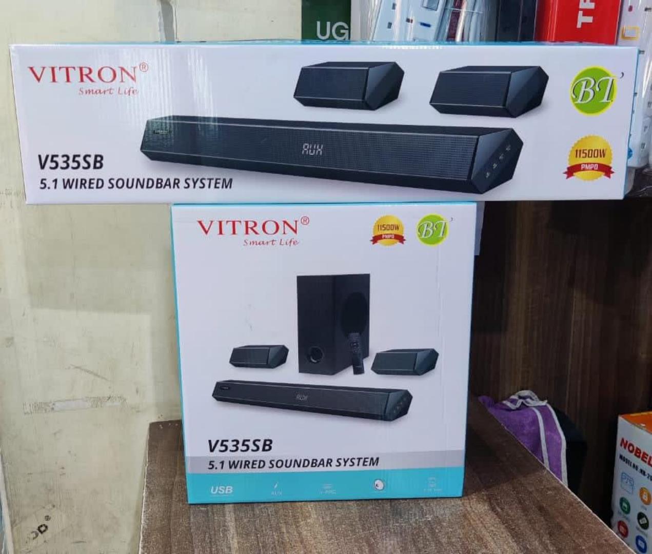 Vitron V535SB 11500watts PMPO 5.1 wired soundbar system high quality Sound Bar System with Subwoofer, HDMI ARC, USB & AU-1 YEAR WARRANTY