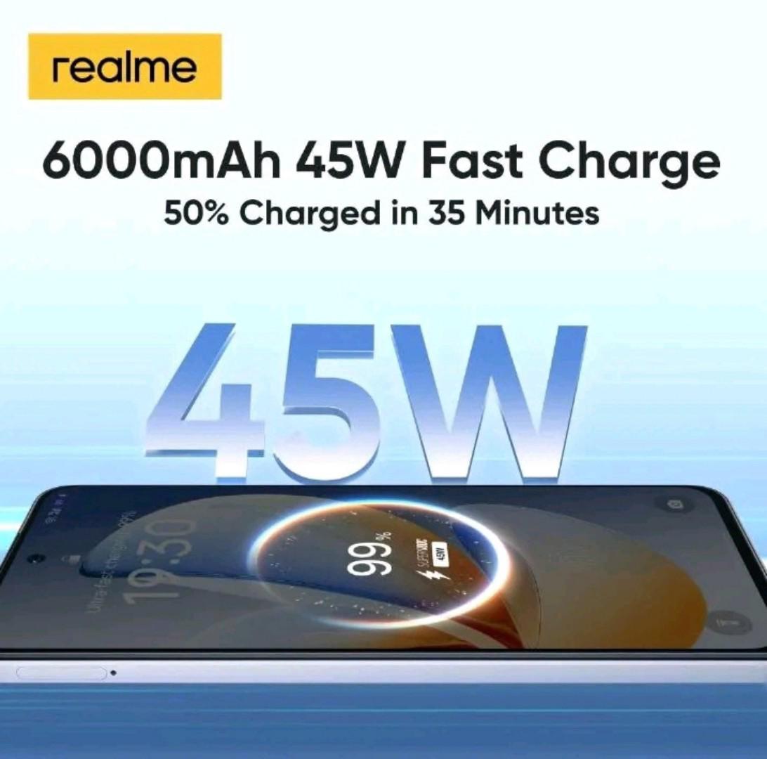 Realme C71 128GB+6GB 6.67" 120Hz 50MP AI cam 6000mAh 45W Dust Water Resistant Android 15 Type-C Dual Sim Side Fingerprint Smart Phones-1 year warranty