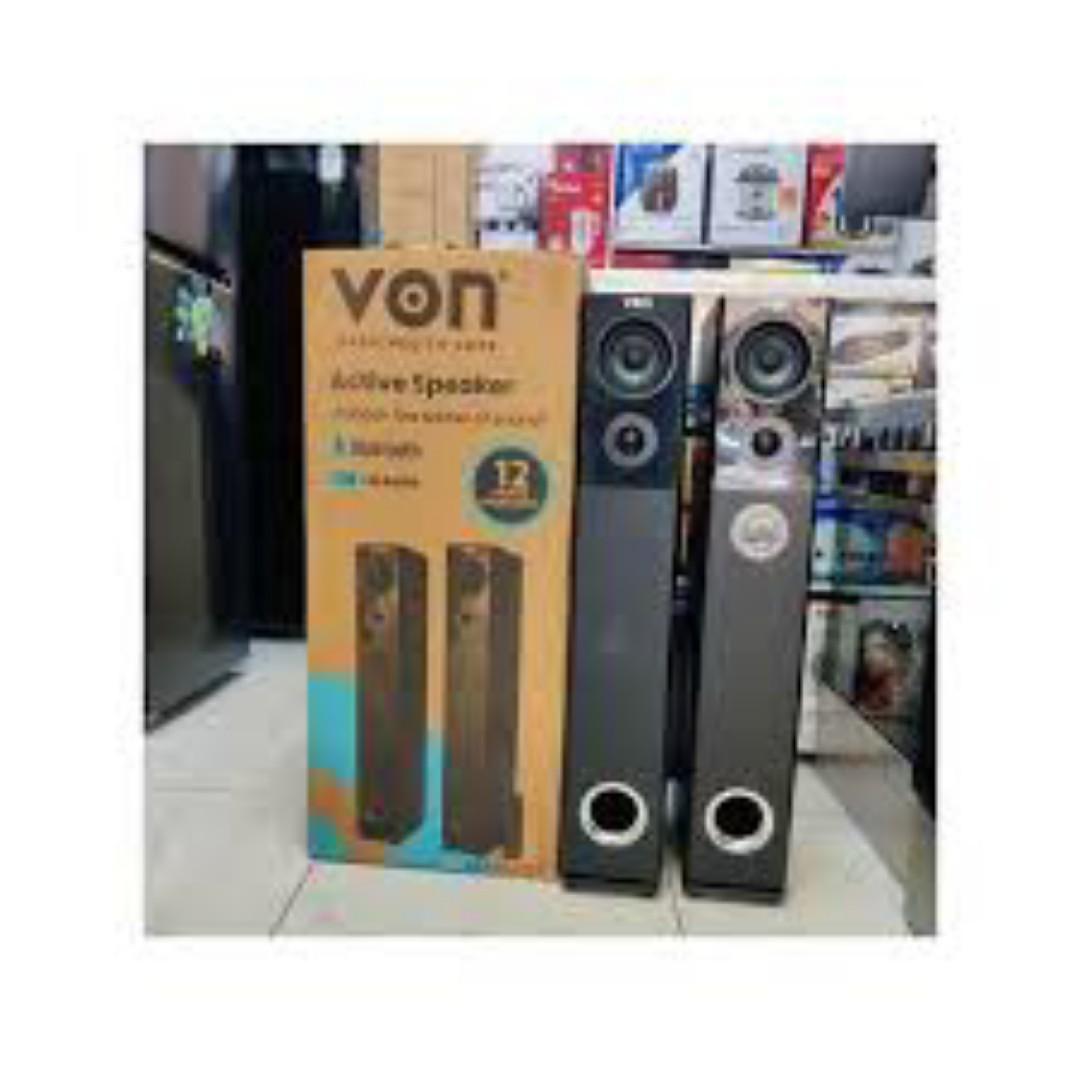 VON 2.0CH VEA2402ET Active Speaker Tall boy Subwoofer 240W RMS-1 year warranty