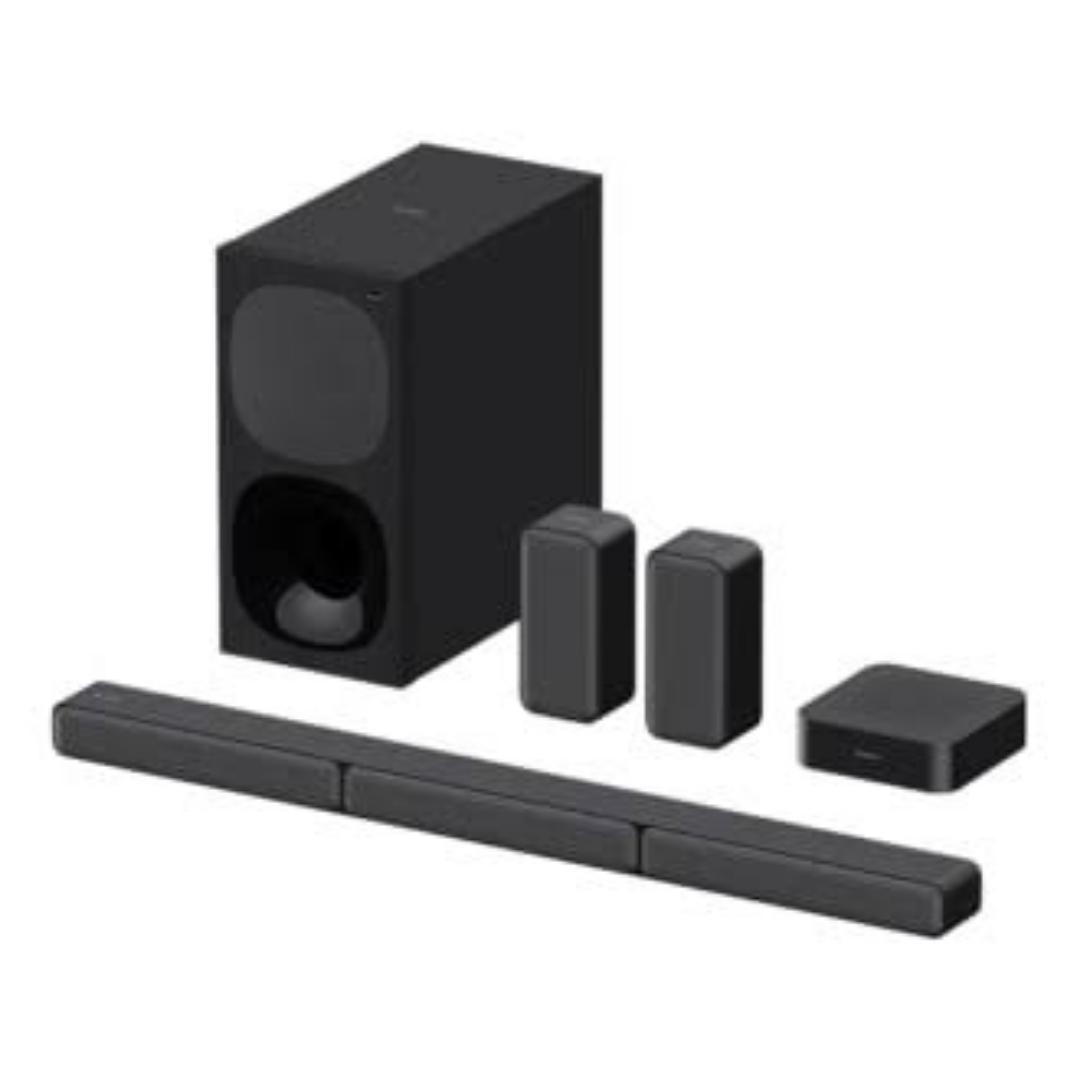 Sony HT-S40R 5.1ch 600W Home Cinema with Wireless Rear Speakers with Dolby® Digital technology and wireless amplifier to power the rear speakers.