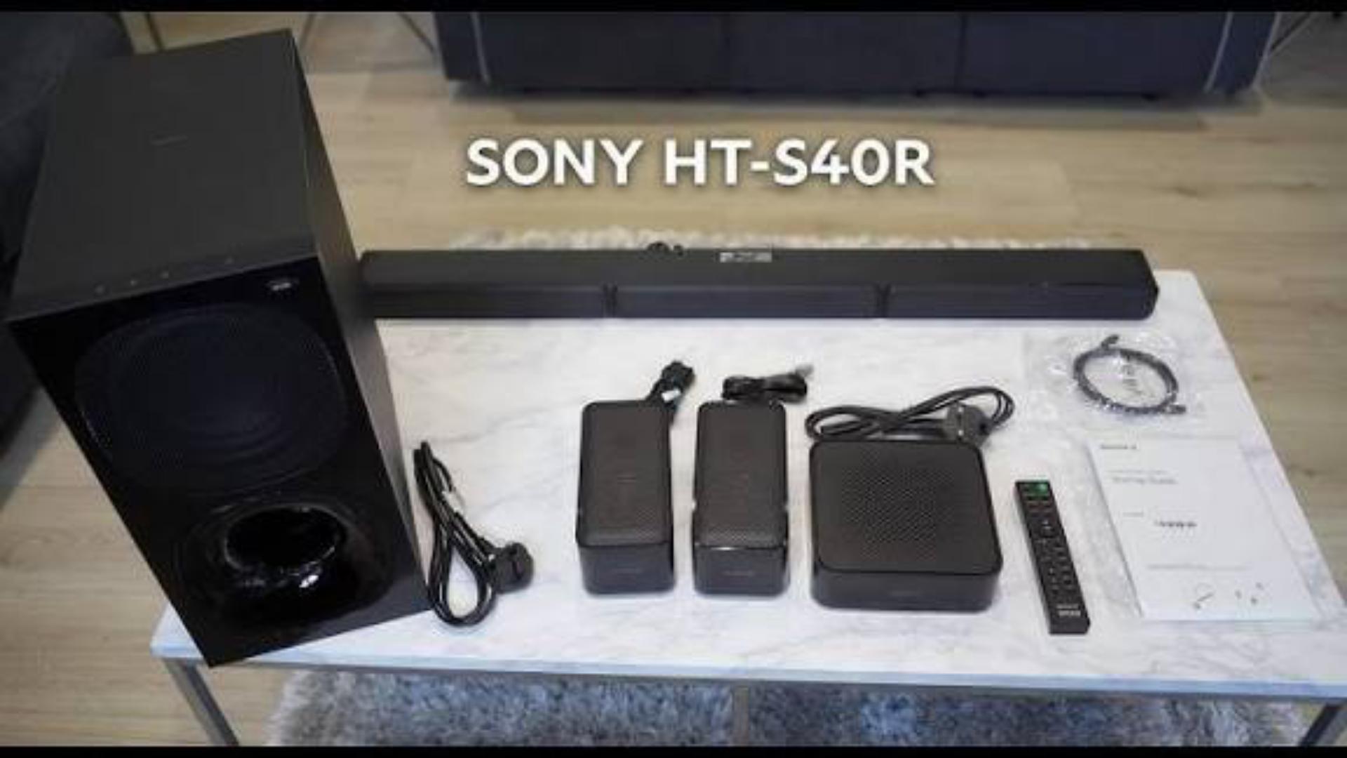 Sony HT-S40R 5.1ch 600W Home Cinema with Wireless Rear Speakers with Dolby® Digital technology and wireless amplifier to power the rear speakers.