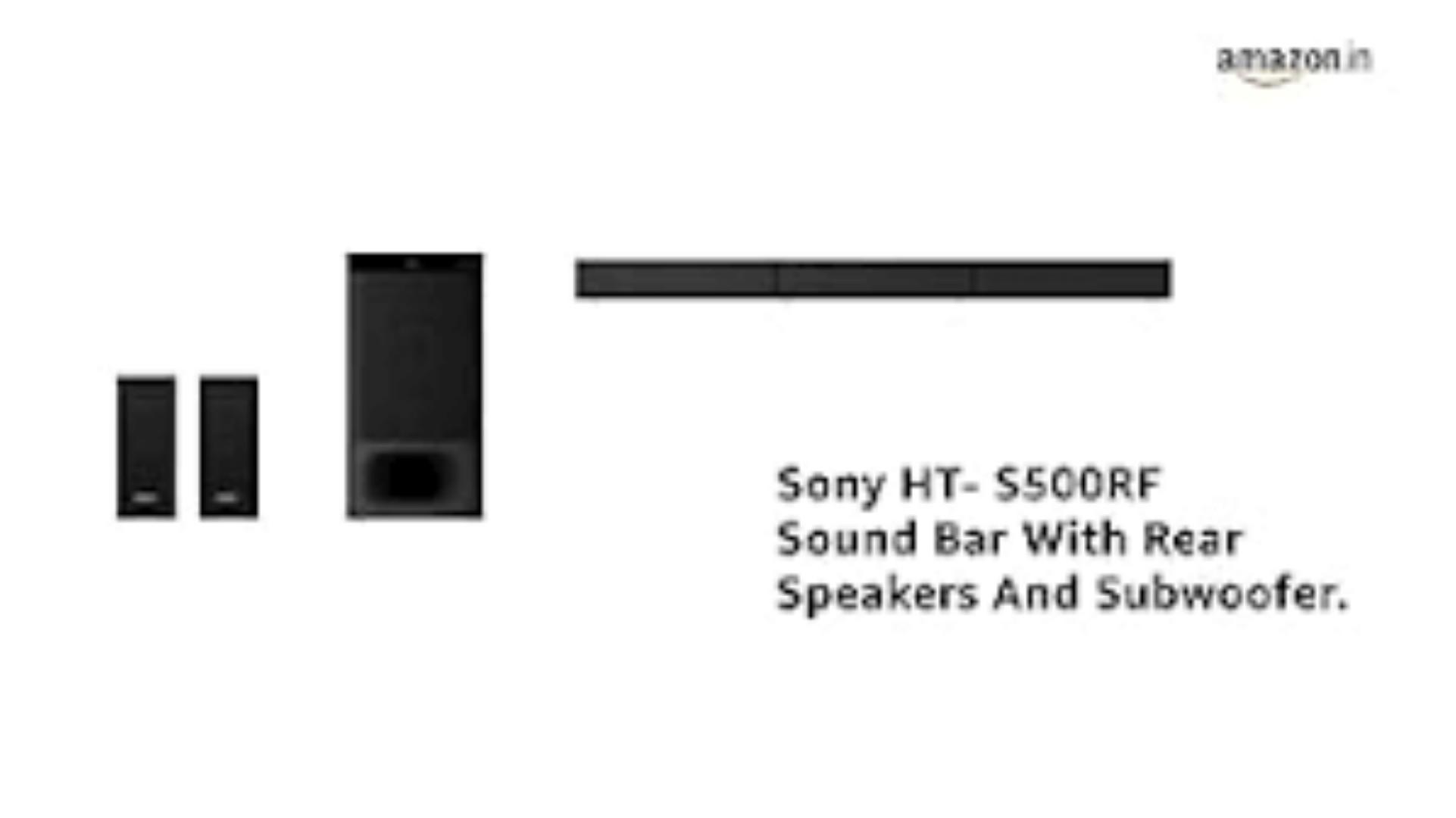 Sony HT-S500RF Real 1000w Dolby Audio Soundbar for TV with Rear Speakers & Subwoofer Home Theatre System (Bluetooth Connectivity, HDMI & Optical Connectivity, USB Playback)