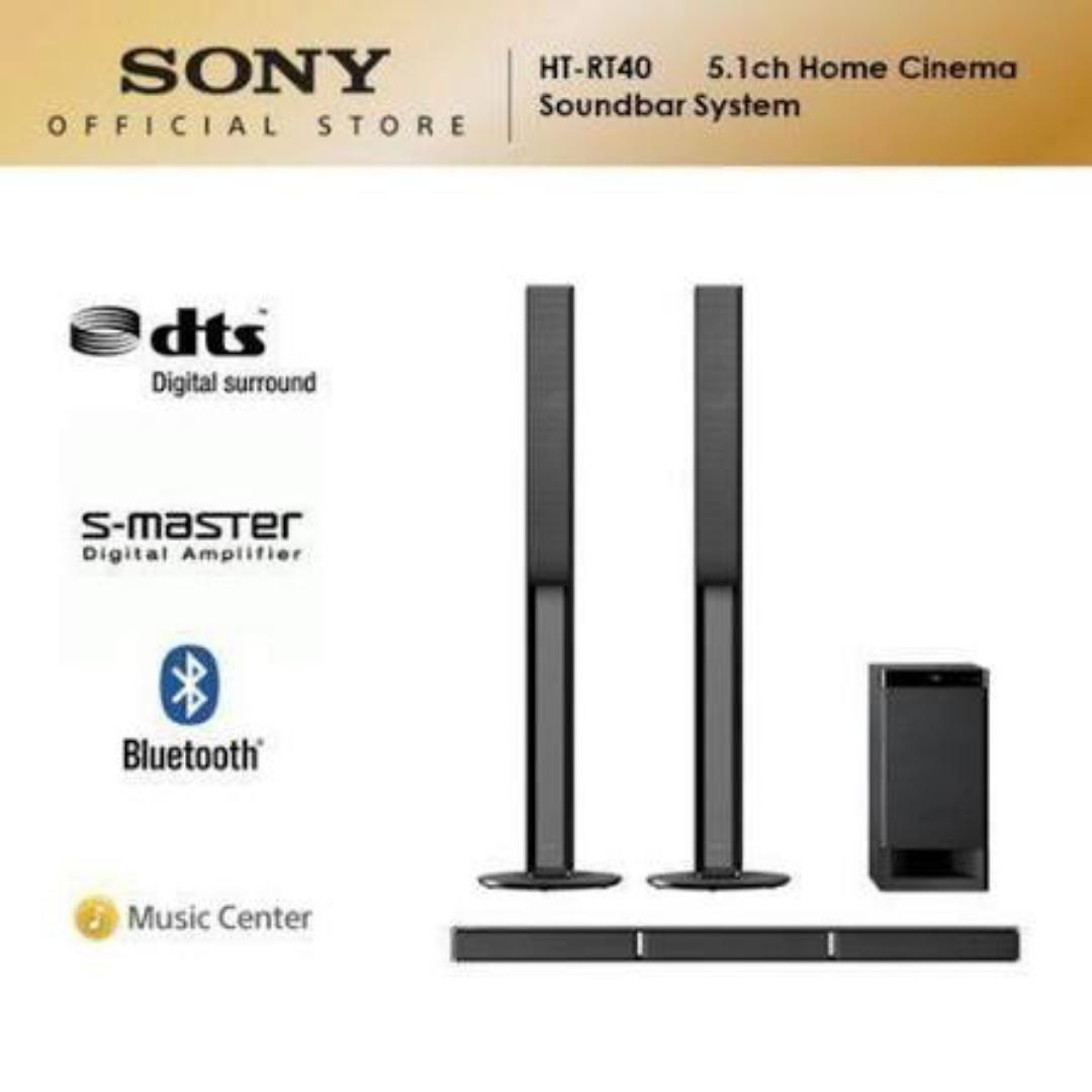 Sony HT-S700RF Real 5.1ch Dolby Audio Soundbar for TV with Tall boy Rear Speakers & Subwoofer, 5.1ch Home Theatre System (1000W, Bluetooth & USB Connectivity,HDMI & Optical Connectitvity)