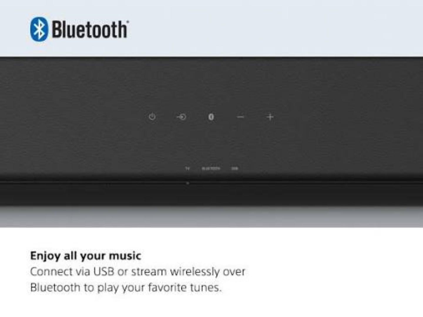 Sony HT-S100F 120W Wireless Single Soundbar with Bluetooth  Clear & Powerful Sound Easy Setup, Deep Bass, Immersive Experience-1 YEAR WARRANTY