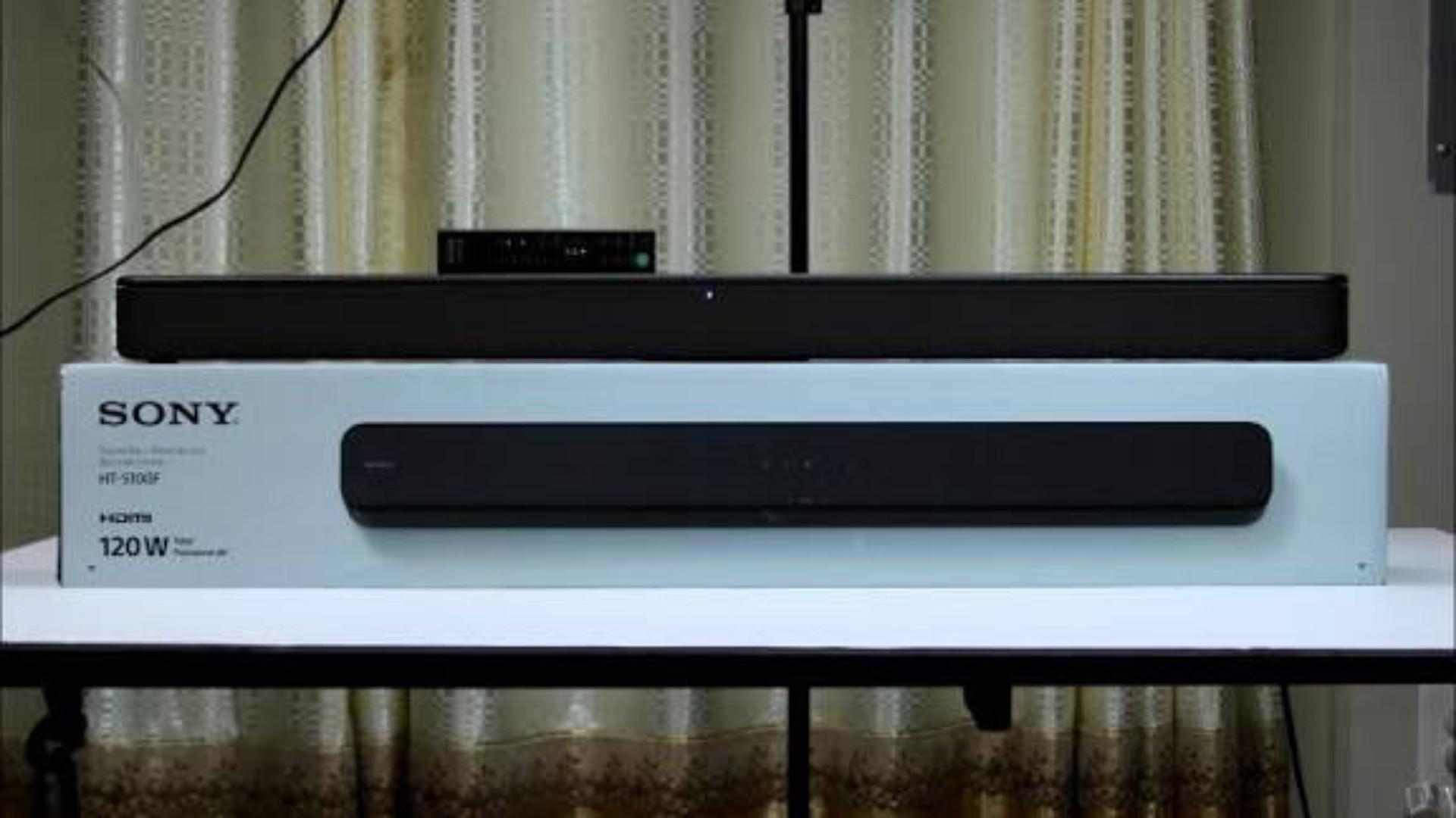 Sony HT-S100F 120W Wireless Single Soundbar with Bluetooth  Clear & Powerful Sound Easy Setup, Deep Bass, Immersive Experience-1 YEAR WARRANTY