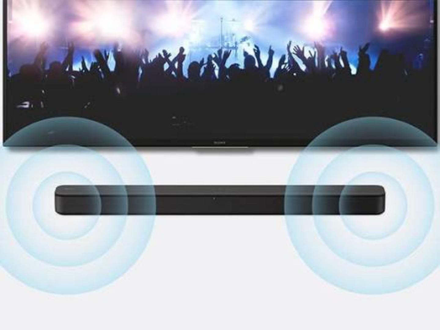 Sony HT-S100F 120W Wireless Single Soundbar with Bluetooth  Clear & Powerful Sound Easy Setup, Deep Bass, Immersive Experience-1 YEAR WARRANTY