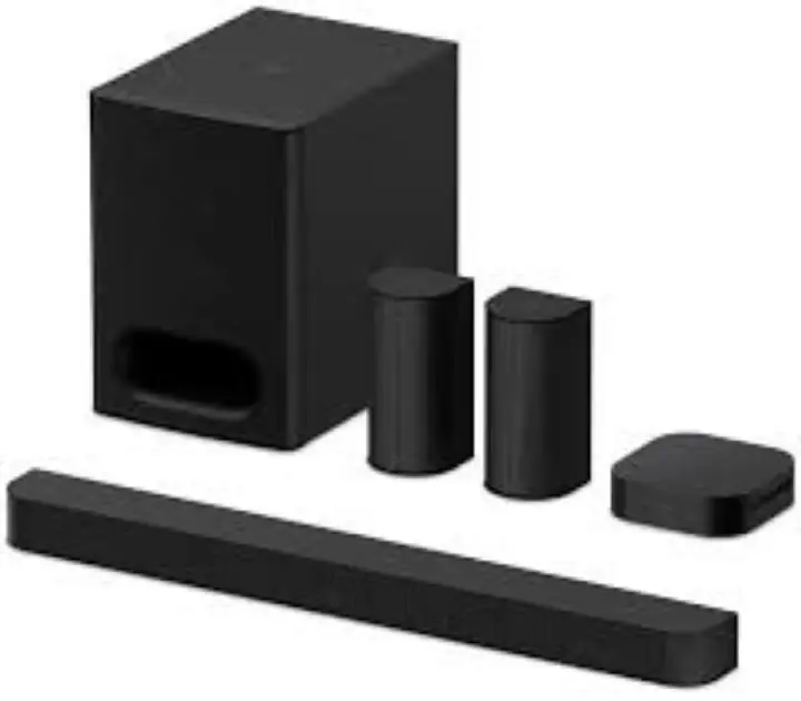 Sony HT-S60 Bravia Theatre System 6 Real 5.1ch 1000W,Dolby Atmos/DTS:X Soundbar Home Theatre with Powerful subwoofer & Wireless Rear Speakers,Voice Zoom3,BCA App, Bluetooth,HDMI eARC