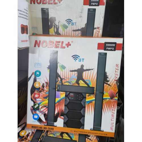 Nobel+ NB 2040 Subwoofer  5.1 CH Tall Boy Speakers 🔊 | Bluetooth Home Theater System | 55000W PMPO | Powerful Bass & Clear Sound |perfect for home entertainment & parties-1 year warranty