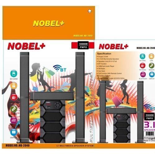 Nobel+ NB 2040 Subwoofer  5.1 CH Tall Boy Speakers 🔊 | Bluetooth Home Theater System | 55000W PMPO | Powerful Bass & Clear Sound |perfect for home entertainment & parties-1 year warranty