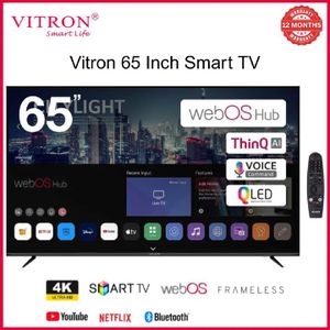VITRON 65" Inch 6588USWO,Smart WebOS TV Dolby Audio Inbuilt Decoder, Appstore Netflix Youtube USB HDMI ports Multilanguage WideColor Enhancer +FREE WALL MOUNT AND TV GUARD  -1 year warranty