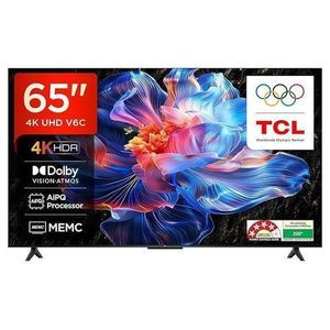 TCL 65 INCH V6C 4K HDR Google TV – Google TV,FRAMELESS/BLUETOOTH-ENABLED New 2025 Model-1 year warranty
