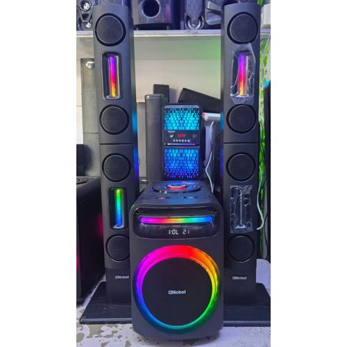 Nobel NB-928L Hi-Fi Tall Boy Woofer System, Bluetooth Subwoofer 5.1 Channel, Powerful Bass, USB/SD/FM Radio, Remote Control Home-1 year warranty