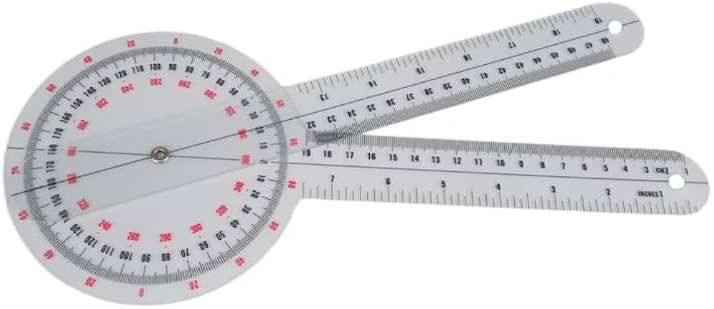 GONIOMETER , small size 25cm length, 180 degree joint angle