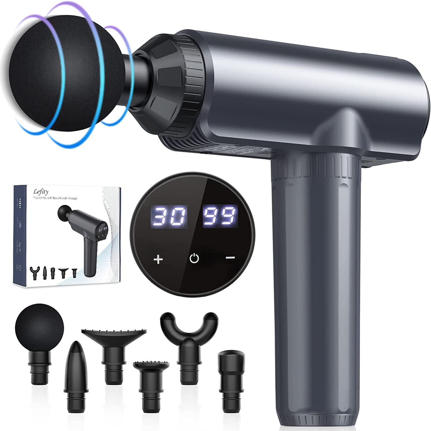 Powerful  Massage Gun, deep tissue stimulation gun massager, powerful rapid and repetitive pressure combined with vibration therapy.
