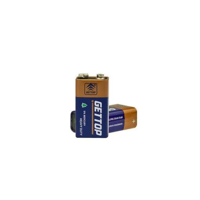 Gettop High-Quality 9V Alkaline Batteries. Pack of 2 for Microphones, Smoke Detectors & Other 9V Electronics