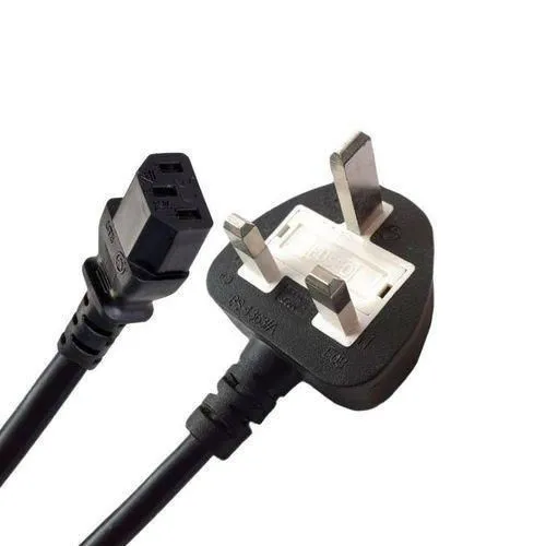 High Quality White Fused Computer Desktop CPU And Monitor Power Cable Highly efficiency and reliability