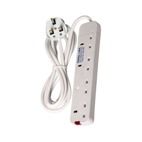 Power King 4 Way Quality Extension Socket With A Long Cable-Ideal for all electrical devices