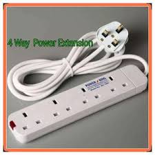 Power King 4 Way Quality Extension Socket With A Long Cable-Ideal for all electrical devices